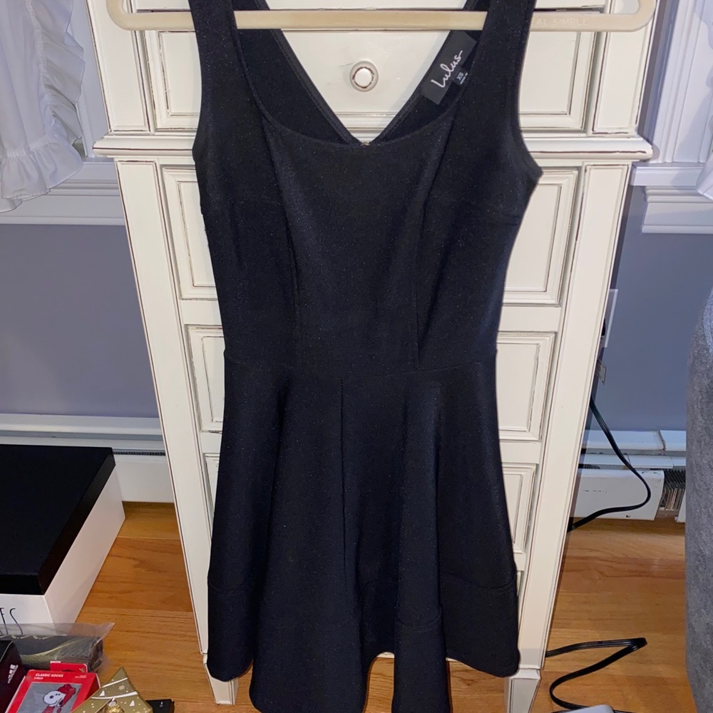 BLACK SKATER LULUS DRESS